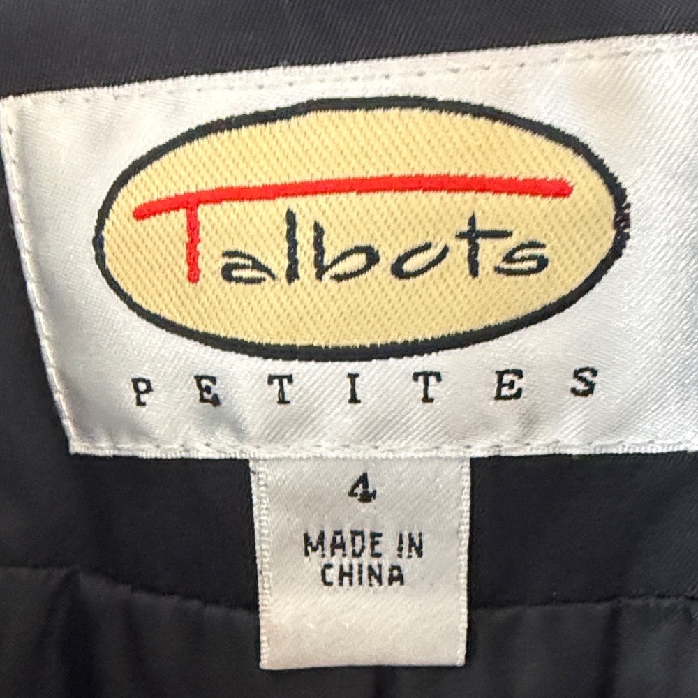 Talbots Midnight Black Lightweight Jacket Size 4 … - image 7